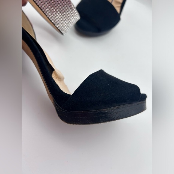Giuseppe Zanotti Crystal-Cuff High Heel Stiletto Sandals in Black Suede Sz 36.5 - Picture 10 of 16